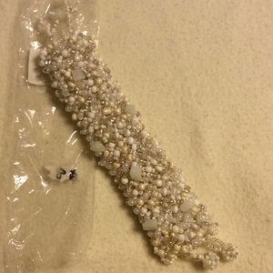 White rock and beaded bracelet